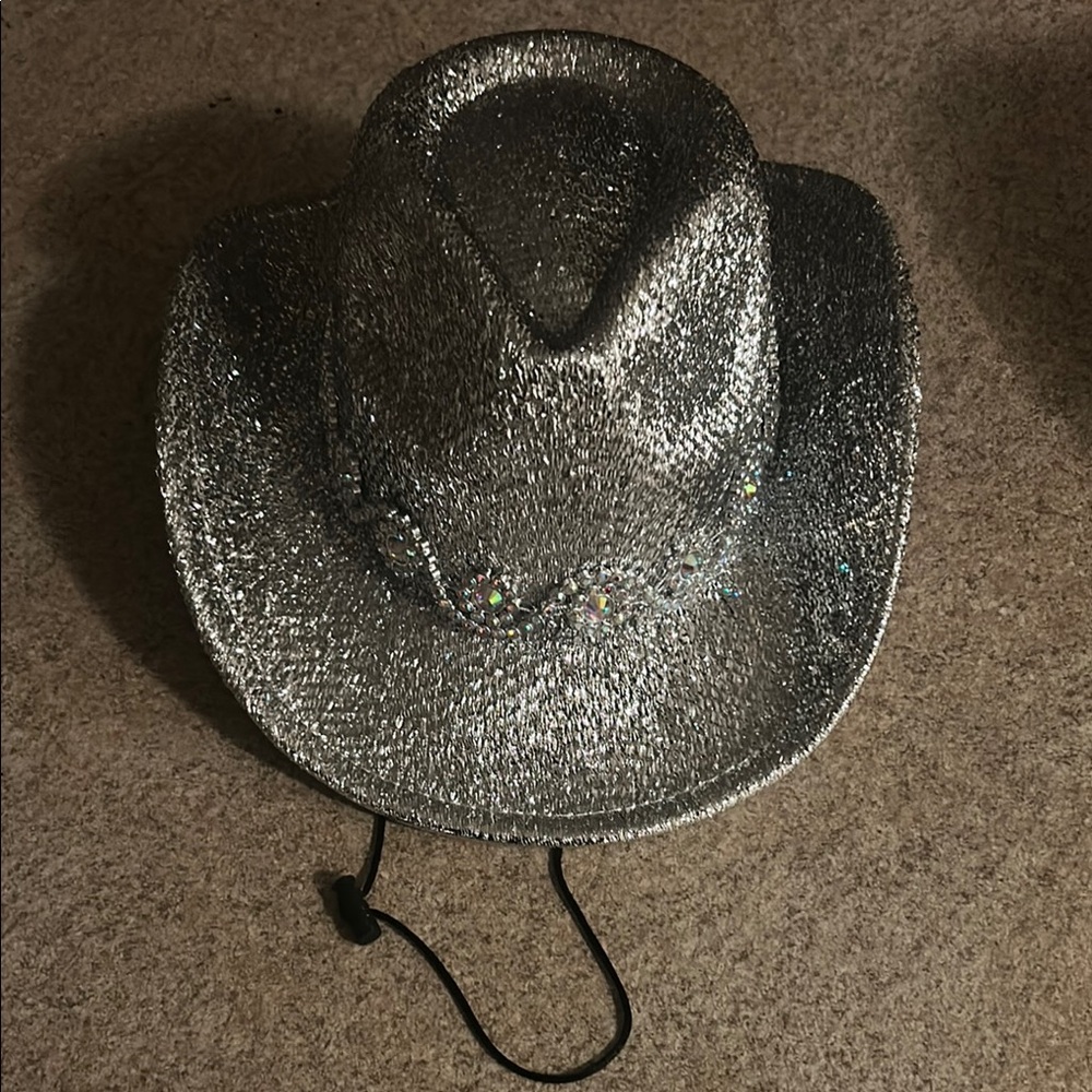 Sparkling Silver Cowboy Hat